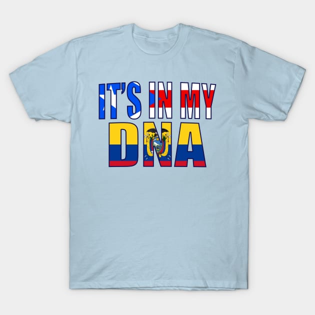 Puerto Rican And Ecuadorian Mix DNA Heritage T-Shirt by Just Rep It!!